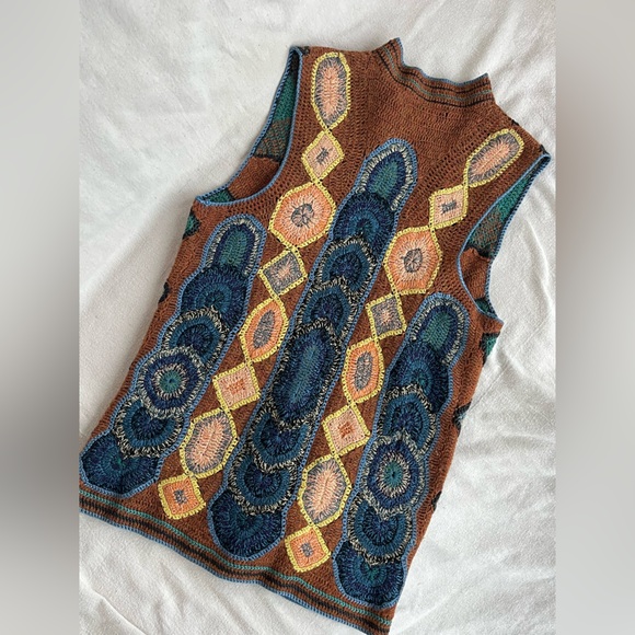 Dries Van Noten Hand Knit Crochet Longline Vest - Picture 3 of 14